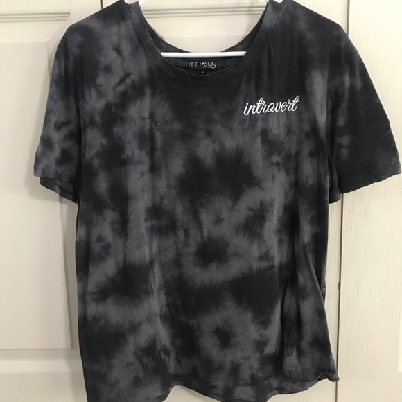 Fifth Sun Tops - Embroidered introvert tee